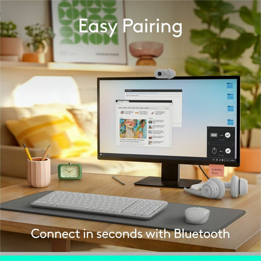 Logitech MK250 Bluetooth Wireless Keyboard and Mouse Combo – Compact, Ambidextrous Design with 12-Month Battery Life