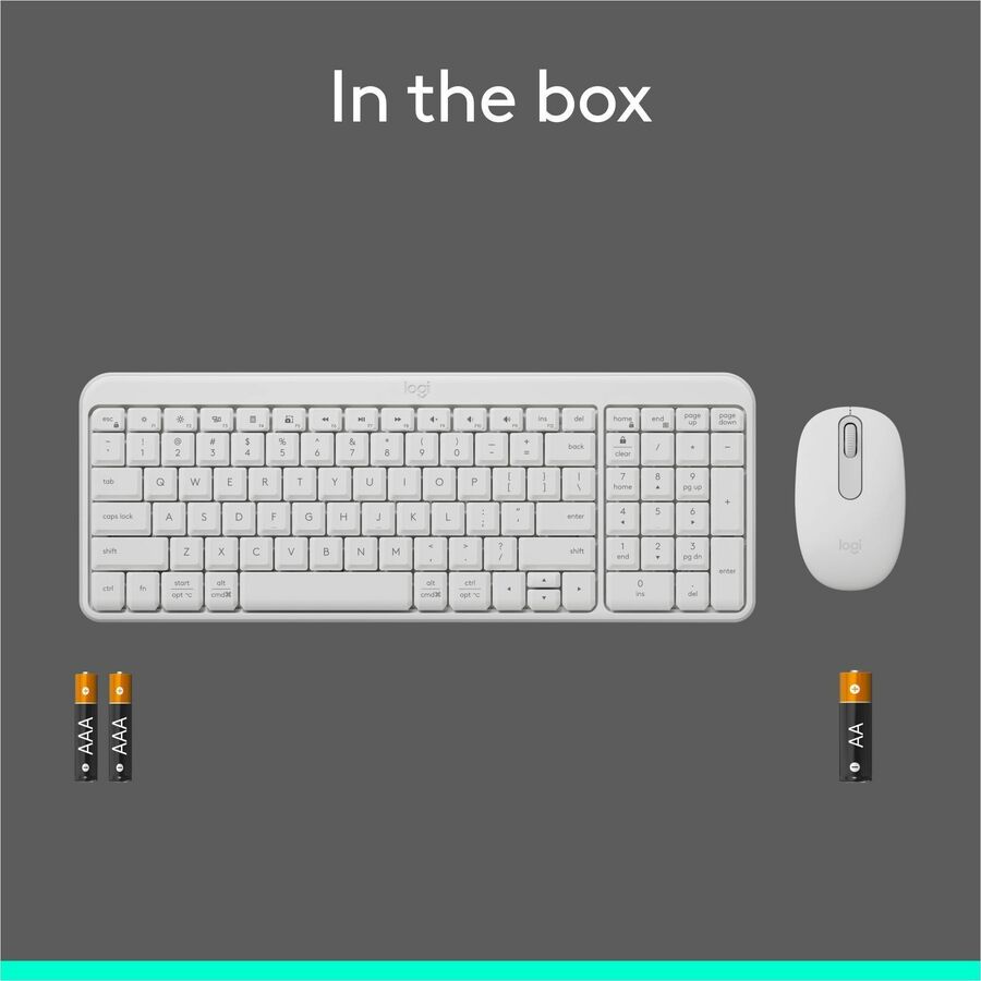 Logitech MK250 Bluetooth Wireless Keyboard and Mouse Combo – Compact, Ambidextrous Design with 12-Month Battery Life
