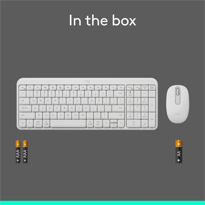 Logitech MK250 Bluetooth Wireless Keyboard and Mouse Combo – Compact, Ambidextrous Design with 12-Month Battery Life