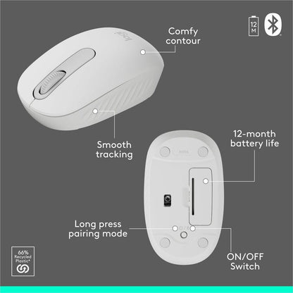 Logitech MK250 Bluetooth Wireless Keyboard and Mouse Combo – Compact, Ambidextrous Design with 12-Month Battery Life