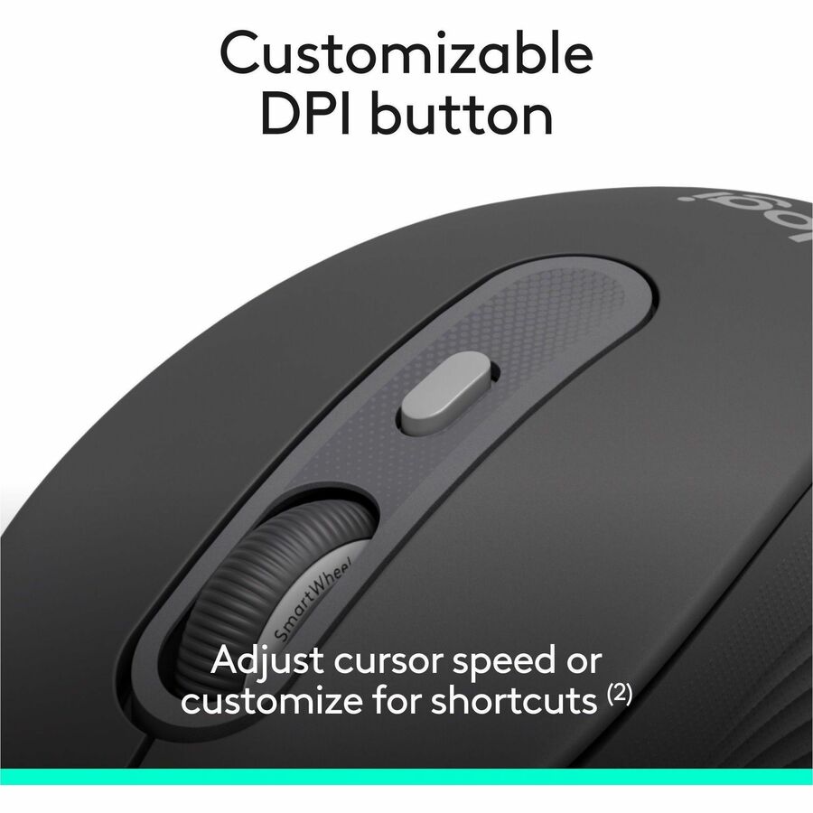 Logitech Signature M520 L Wired Optical Mouse with USB-C, Graphite