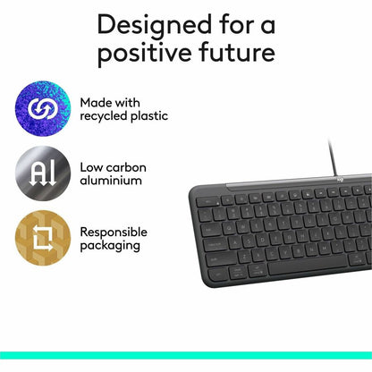 Logitech Signature Slim Wired K620 Keyboard – Full-Size USB-C Keyboard with Scissor Keys for Business