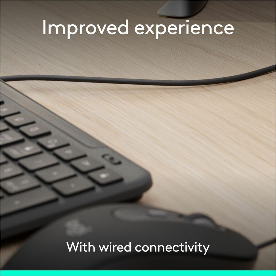 Logitech Signature Slim Wired K620 Keyboard – Full-Size USB-C Keyboard with Scissor Keys for Business