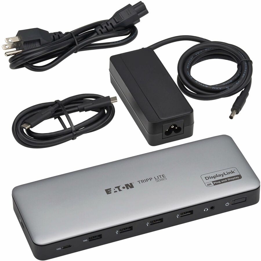 Eaton Tripp Lite Series USB-C Universal Dock with Triple 4K Display, Gigabit Ethernet, and 100W Power Delivery