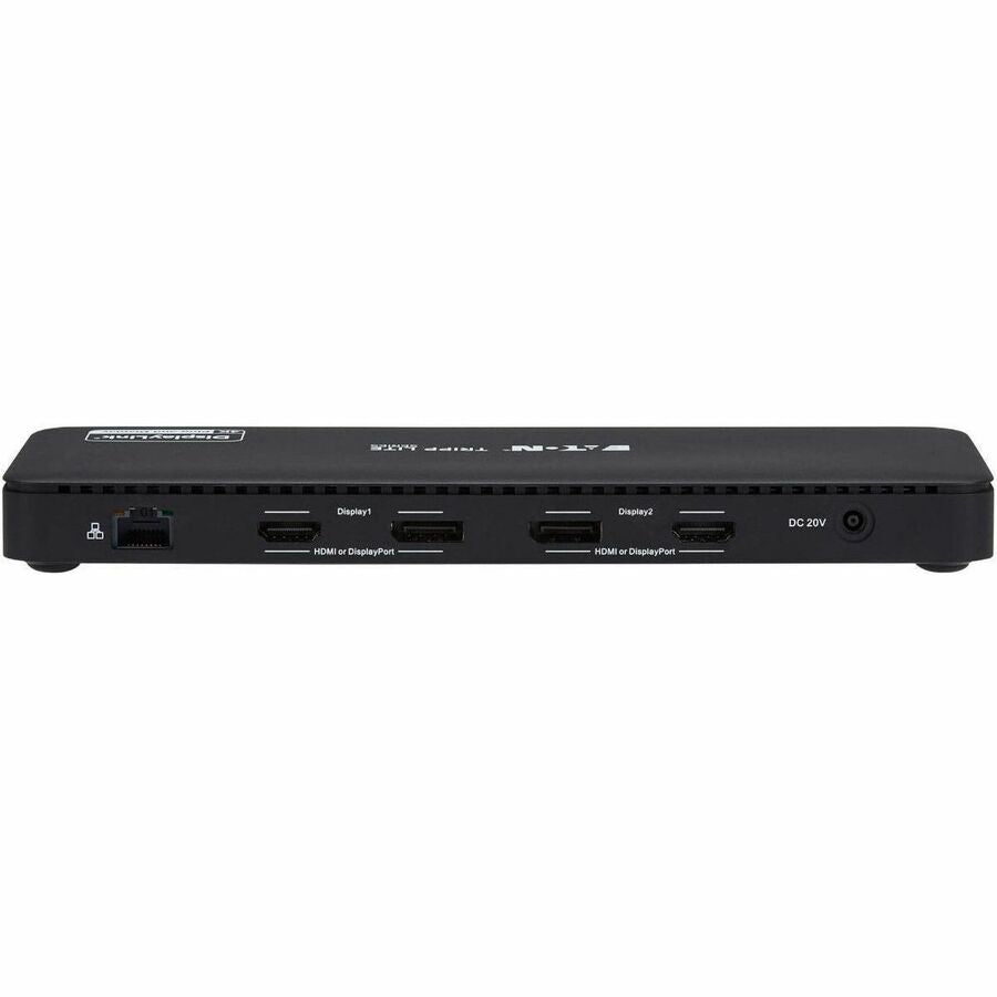 Eaton Tripp Lite Series U442-DOCK24DL2A USB-C Universal Dock with Dual 4K HDMI & DisplayPort, Gigabit Ethernet, 7 USB Ports, 100W Power Delivery