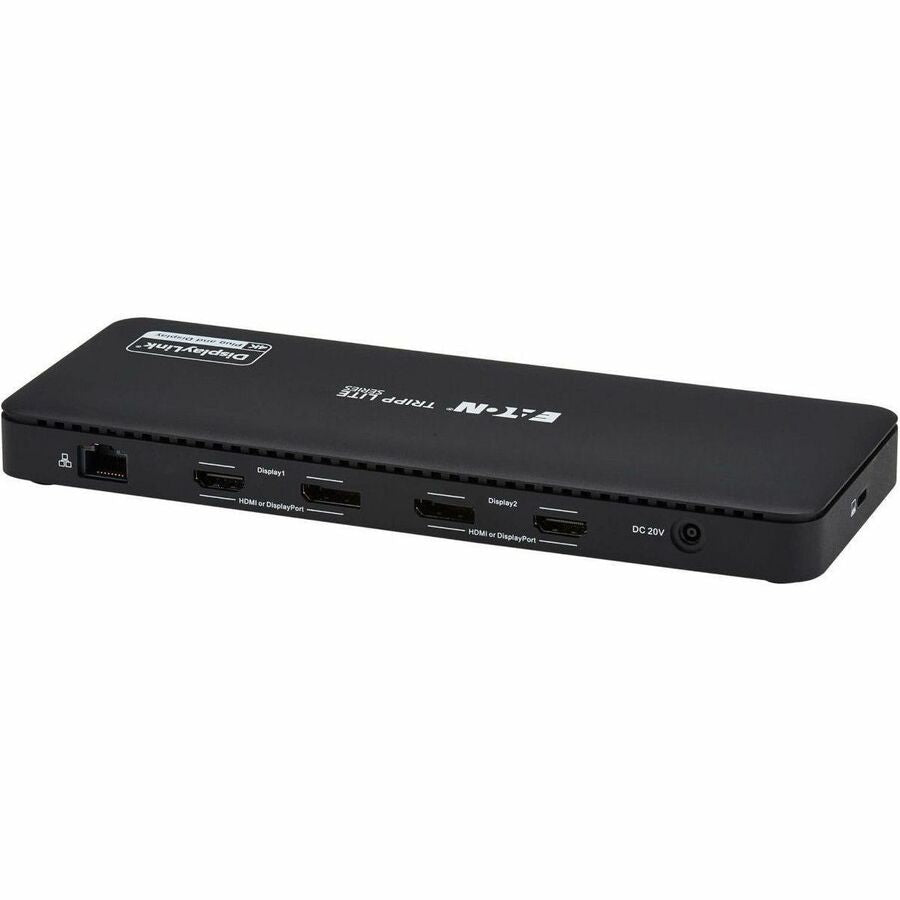 Eaton Tripp Lite Series U442-DOCK24DL2A USB-C Universal Dock with Dual 4K HDMI & DisplayPort, Gigabit Ethernet, 7 USB Ports, 100W Power Delivery