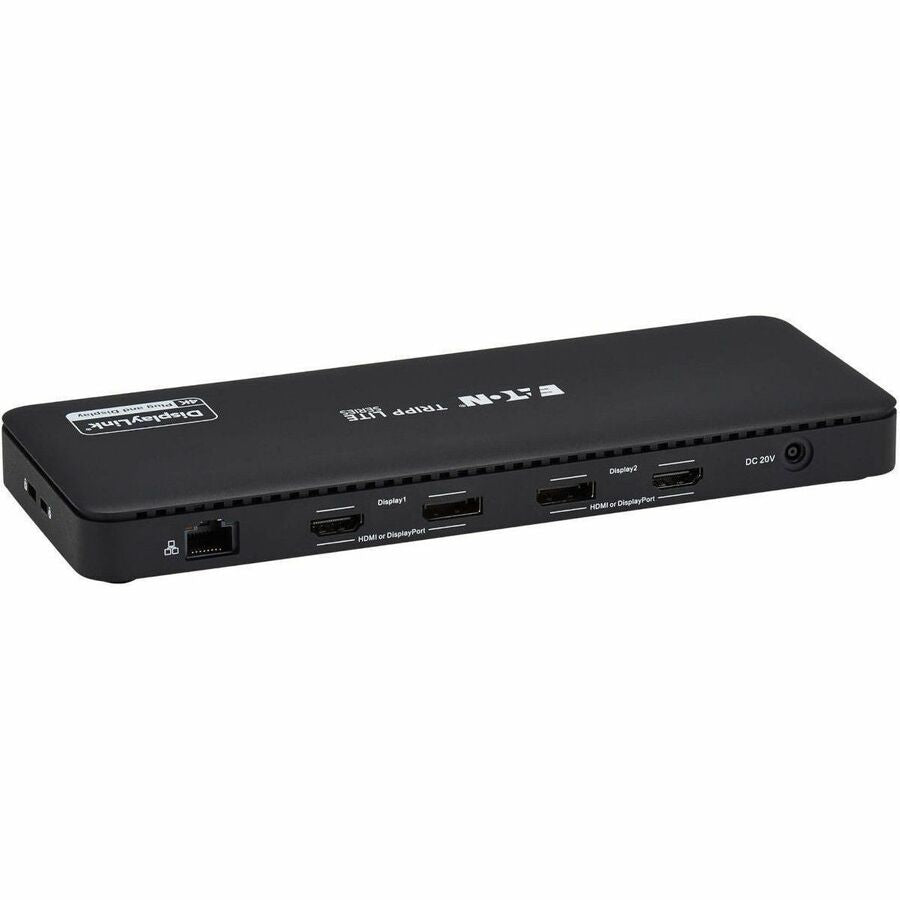 Eaton Tripp Lite Series U442-DOCK24DL2A USB-C Universal Dock with Dual 4K HDMI & DisplayPort, Gigabit Ethernet, 7 USB Ports, 100W Power Delivery