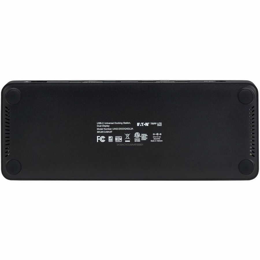 Eaton Tripp Lite Series U442-DOCK24DL2A USB-C Universal Dock with Dual 4K HDMI & DisplayPort, Gigabit Ethernet, 7 USB Ports, 100W Power Delivery