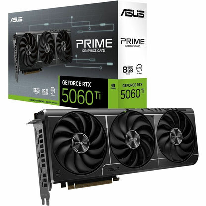 ASUS PRIME RTX 5060 Ti 8GB GDDR7 Graphics Card with Triple-Fan Cooler