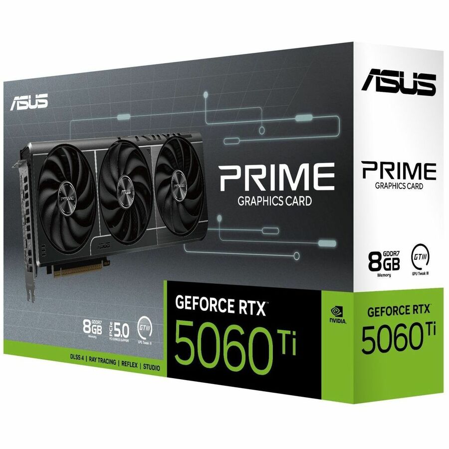 ASUS PRIME RTX 5060 Ti 8GB GDDR7 Graphics Card with Triple-Fan Cooler