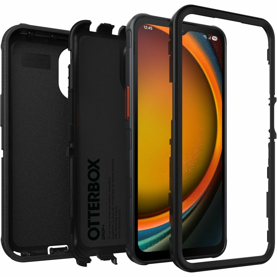 OtterBox Defender Series Pro Smartphone Case for Samsung Galaxy XCover7 Pro - Rugged Multi-Layer Protection in Black