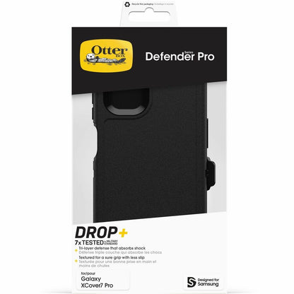 OtterBox Defender Series Pro Smartphone Case for Samsung Galaxy XCover7 Pro - Rugged Multi-Layer Protection in Black