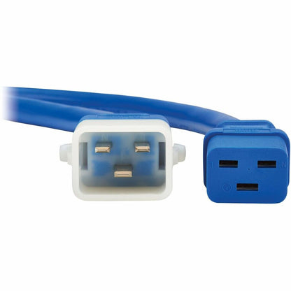 Eaton Tripp Lite Series PDU Power Cords, C19 to P-Lock C20 - Heavy Duty, 20A, 250V, 12 AWG, 3 ft. (0.9 m), Blue, 6 Pack