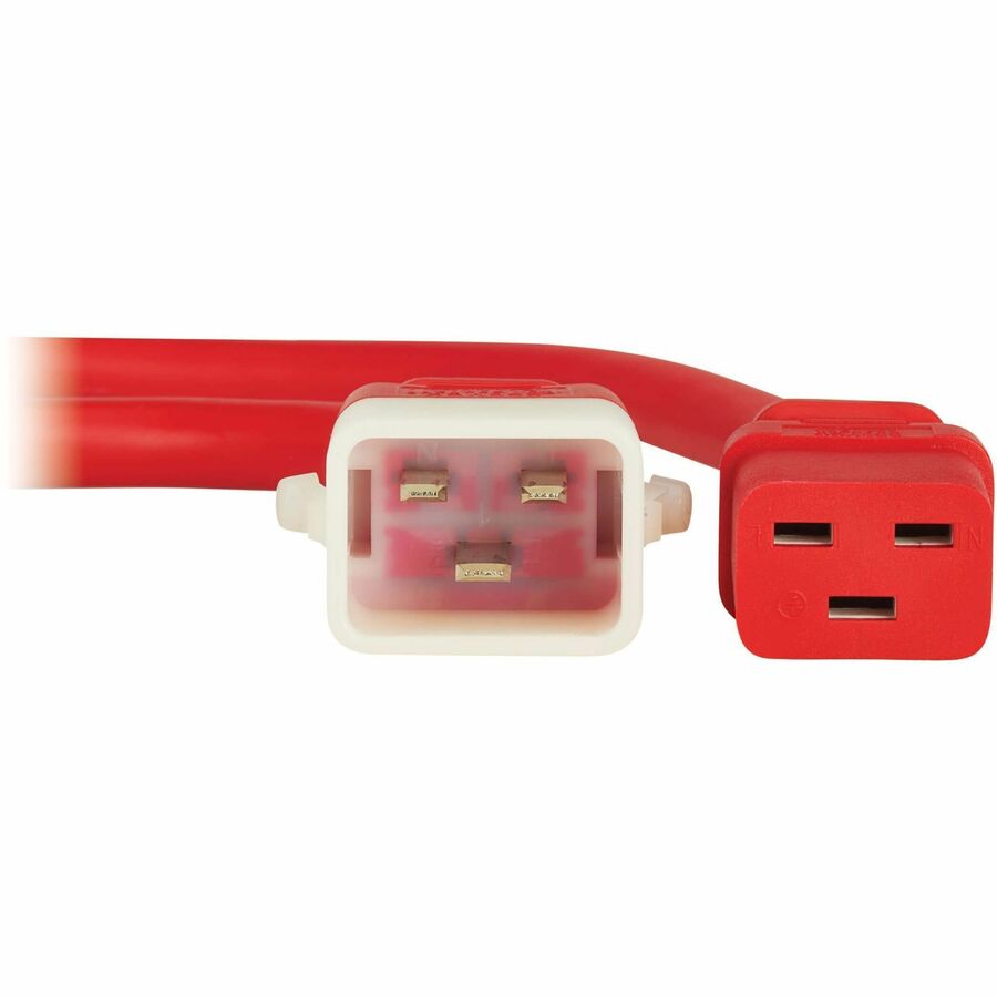 Eaton Tripp Lite Series PDU Power Cords, C19 to P-Lock C20 – Heavy-Duty 20A 250V, 3 ft. Red, 6 Pack