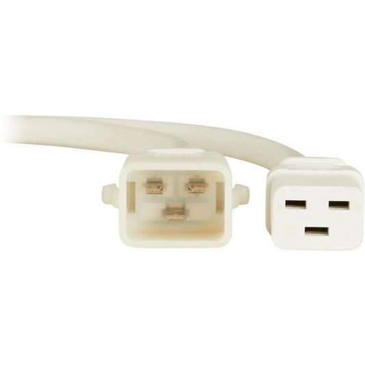 Eaton Corporation P036-E06-AWH-6 Heavy-Gauge White Power Cord for Network Devices with P-Lock Connection