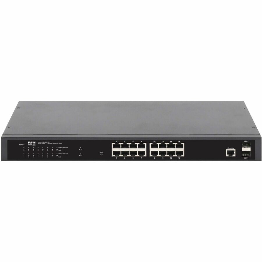 Eaton Corporation NGS16C2POE-1 Ethernet Switch – 16-Port Managed Gigabit Switch with PoE+ and SFP Uplink