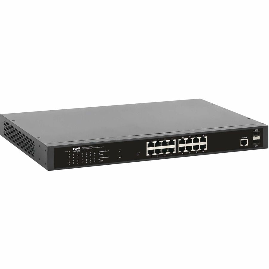 Eaton Corporation NGS16C2POE-1 Ethernet Switch – 16-Port Managed Gigabit Switch with PoE+ and SFP Uplink