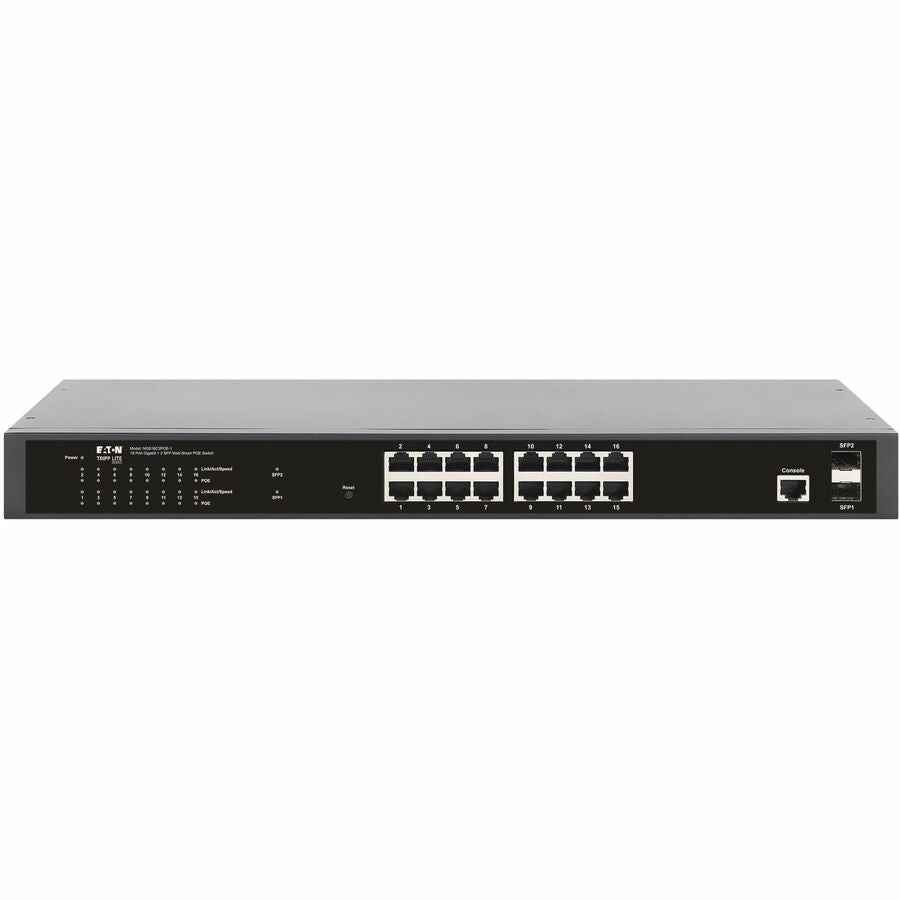 Eaton Corporation NGS16C2POE-1 Ethernet Switch – 16-Port Managed Gigabit Switch with PoE+ and SFP Uplink