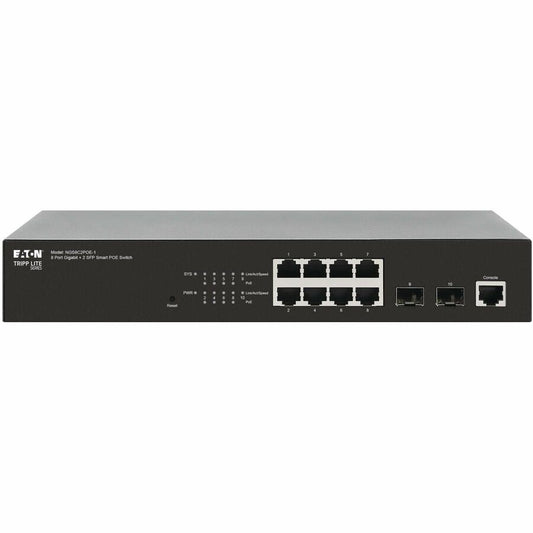 Eaton Corporation NGS8C2POE-1 Managed Gigabit Ethernet Switch with PoE+ and SFP Ports