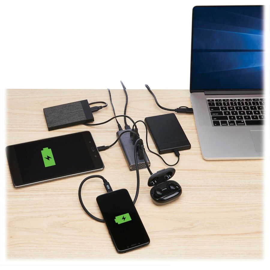 Eaton Tripp Lite Series 7-Port USB-C Hub with USB 3.2 Gen 2 Speeds - Gray