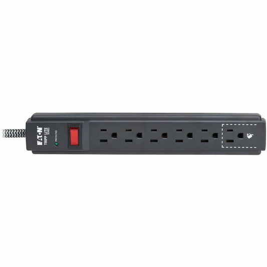 Eaton Tripp Lite Series Protect It! TLP625DB 6-Outlet Surge Protector with 1500 Joules and 25 ft. Braided Cord