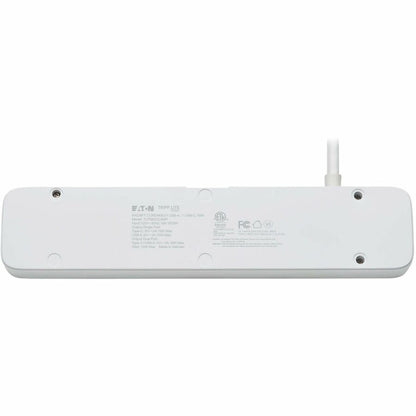 Eaton Tripp Lite Series Protect It! TLP66UCLAMP 6-Outlet Surge Protector with USB-A & USB-C Ports – Desktop Clamp, 900 Joules, 6 ft. Cord, White