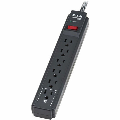 Eaton Tripp Lite Series Protect It! TLP610DB 6-Outlet Surge Protector with 1200 Joules and 10 ft Braided Cord