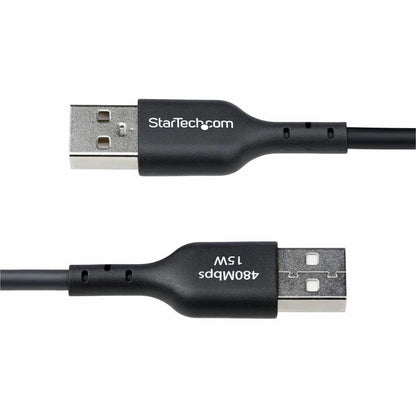 StarTech.com 6-inch USB-A to USB-C Charging and Data Transfer Cable, 3A Fast Charging, USB 2.0, TPE Jacket - Black