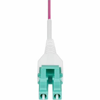 StarTech.com 30m LC to LC OM4 Multimode Fiber Optic Patch Cable - Erika Violet, 50/125, 100Gbps, Riser Rated