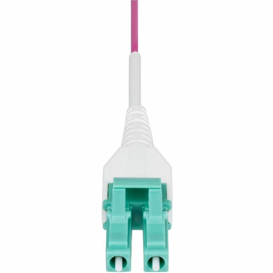 StarTech.com 5m (16ft) LC to LC OM4 Multimode Fiber Optic Patch Cable - Erika Violet, 50/125, 100Gbps, Riser Rated