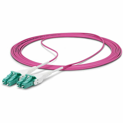 StarTech.com 7m (23ft) LC to LC OM4 Multimode Fiber Optic Patch Cable, Erika Violet, 50/125, 100Gbps, Riser Rated