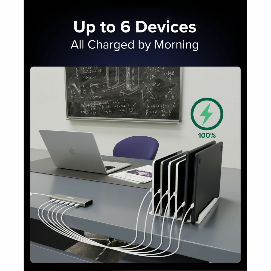 Plugable PS-6CC 6-Port USB-C Charging Station with PriorityShare Technology
