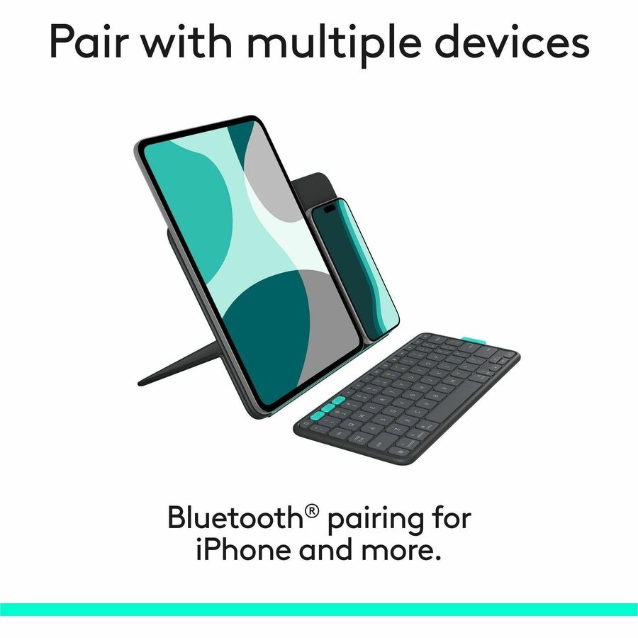 Logitech Flip Folio Keyboard Case for iPad Pro 11-inch & iPad Air 11-inch (5th Gen, 2024) – Graphite