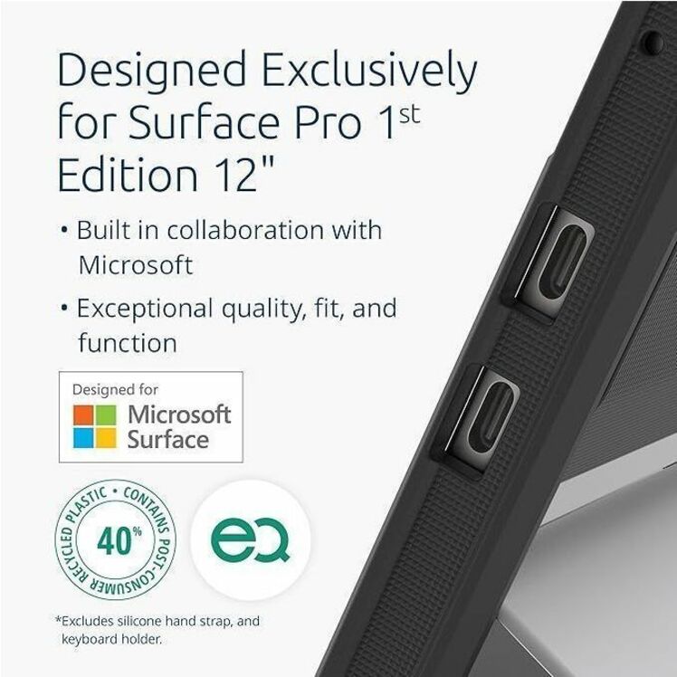 Kensington BlackBelt EQ Rugged Case for Microsoft Surface Pro 12" - Military-Grade Protection with Recycled Content