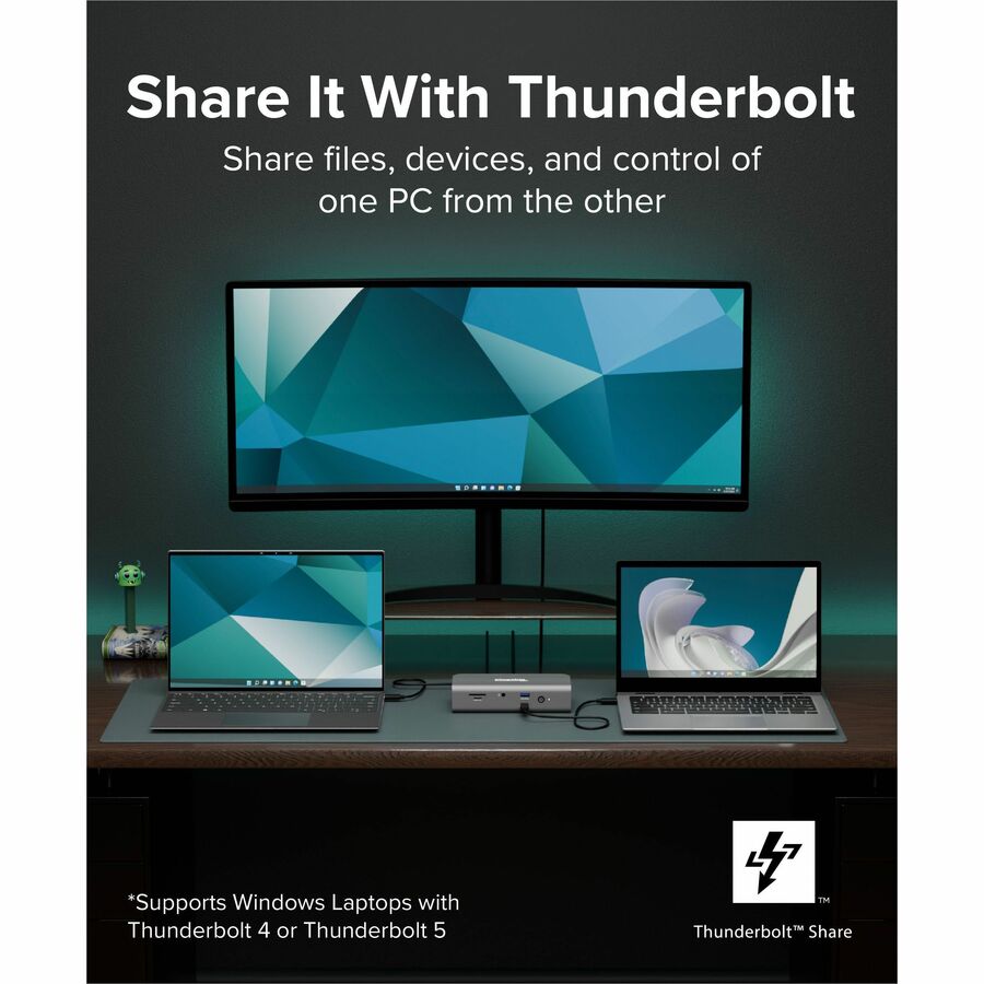 Plugable Technologies TBT-UDT3 Thunderbolt 5 Docking Station with 11-in-1 Connectivity and Dual 8K Support
