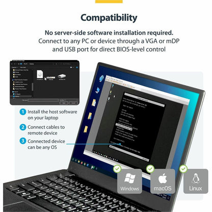 StarTech.com Portable Laptop Crash Cart Adapter with USB, VGA, and Mini DisplayPort for Instant Server Access