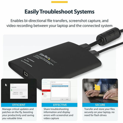 StarTech.com Portable Laptop Crash Cart Adapter with USB, VGA, and Mini DisplayPort for Instant Server Access