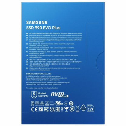 Samsung 990 EVO Plus MZ-V9S2T0 2TB NVMe M.2 SSD - High-Speed PCIe 5.0 Drive for PCs