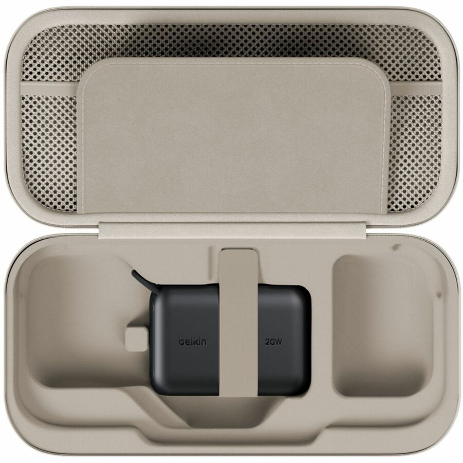 Belkin Charging Case for Nintendo Switch 2 – Sand, Durable Waterproof Polyester with Power Bank and Storage