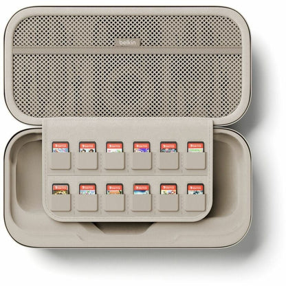 Belkin Charging Case for Nintendo Switch 2 – Sand, Durable Waterproof Polyester with Power Bank and Storage