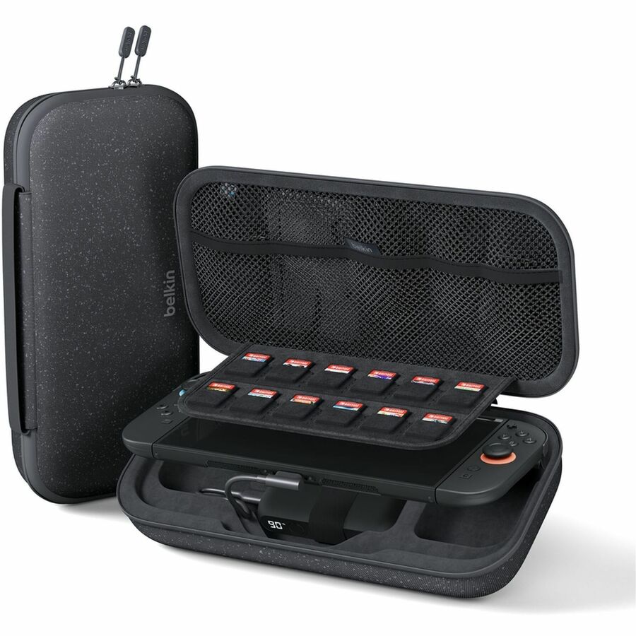 Belkin Charging Case for Nintendo Switch 2 - Charcoal with Power Bank and Storage
