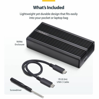 StarTech.com M.2 NVMe Enclosure 1USB4-NVME-ENCLOSURE - Ultra-Fast USB4/Thunderbolt External SSD Case