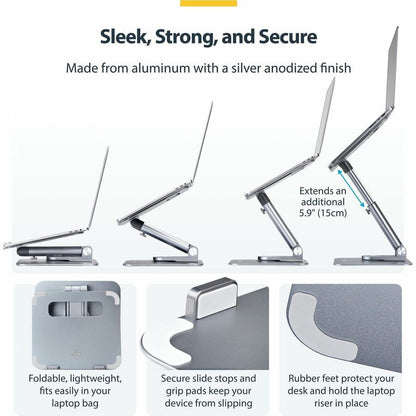 StarTech.com Telescopic Laptop Stand with 360° Swivel and Adjustable Height