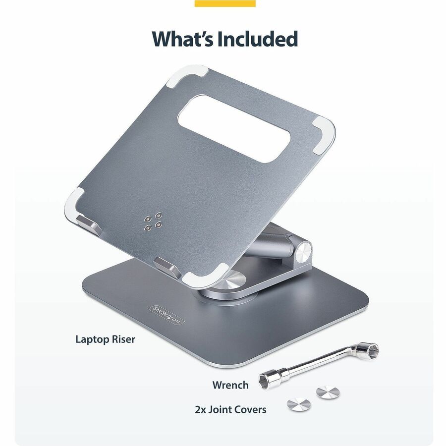 StarTech.com Telescopic Laptop Stand with 360° Swivel and Adjustable Height