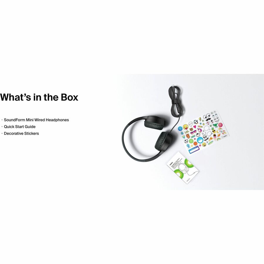 Belkin SoundForm Mini New Wired On-Ear Headphones for Kids with Safe Sound Technology