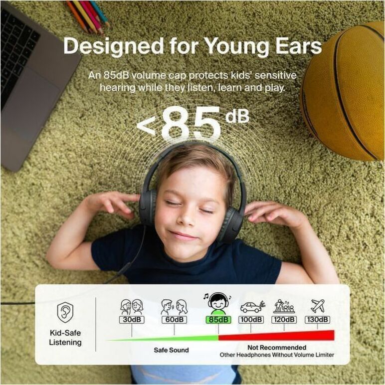 Belkin SoundForm Mini New Wired On-Ear Headphones for Kids with Safe Sound Technology
