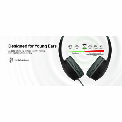 Belkin SoundForm Mini New Wired On-Ear Headphones for Kids with Safe Sound Technology