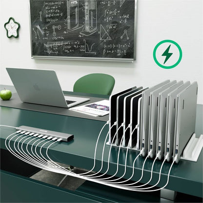 Plugable PS-10CC USB-C 10-Port Charging Station with 140W GaN Wall Charger and 240W USB4 Cable