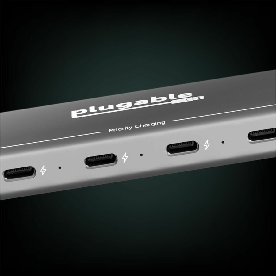 Plugable PS-10CC USB-C 10-Port Charging Station with 140W GaN Wall Charger and 240W USB4 Cable