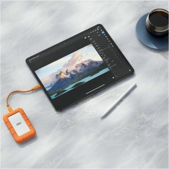 LaCie Rugged STND1000400 1TB External Rugged SSD with USB-C and Thunderbolt 5 Compatibility